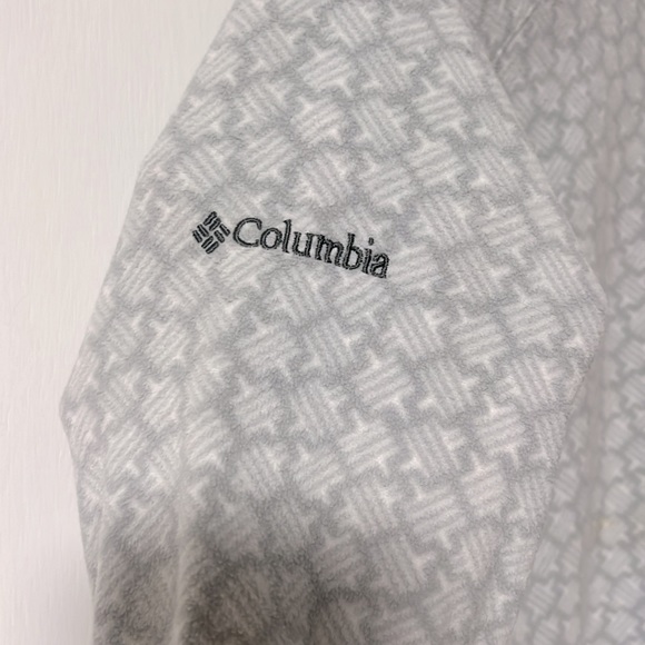 Women’s Small Columbia 1/4 zip pullover- light gray and white, EUC - Picture 5 of 6